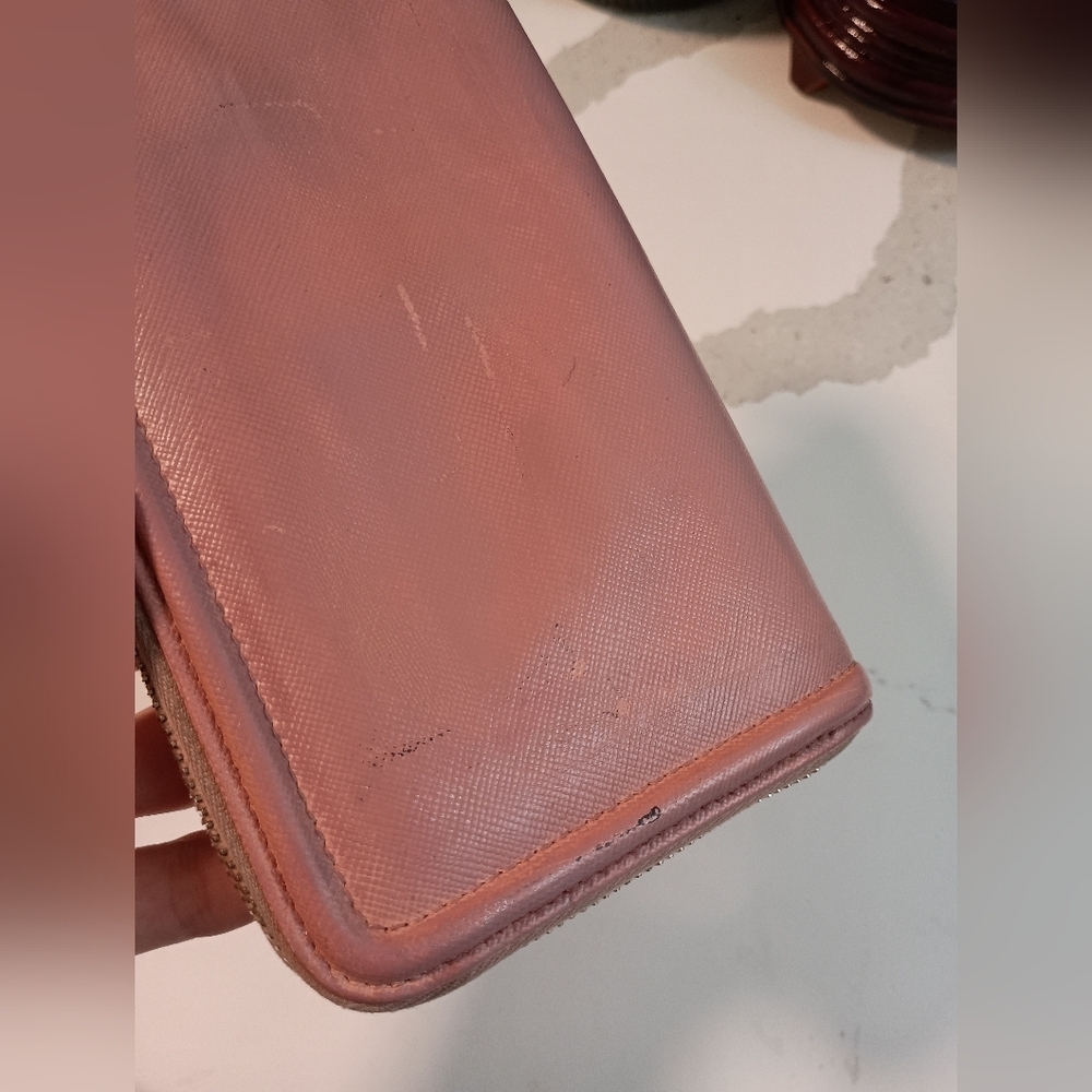 Authentic Pink Prada Saffiano Wallet - Picture 6 of 16